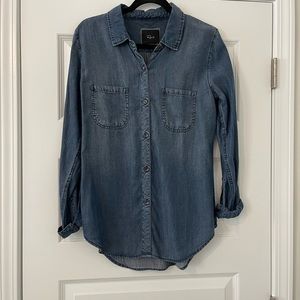 Chambray button down top